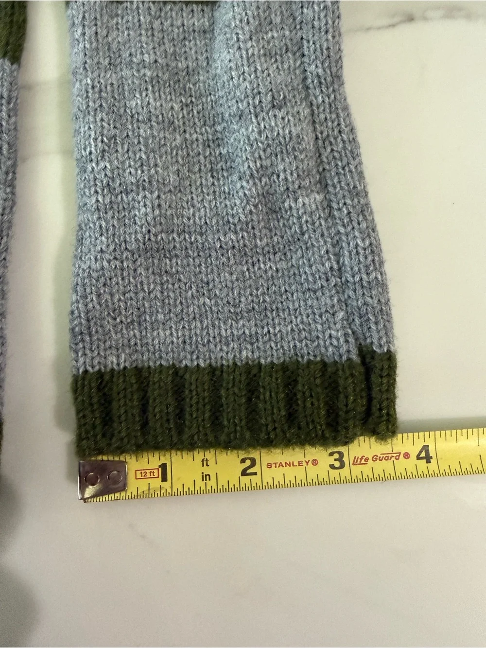 Butterfly Fingerless Knit Arm Warmers Gray Olive Green Winter Gloves Wrist